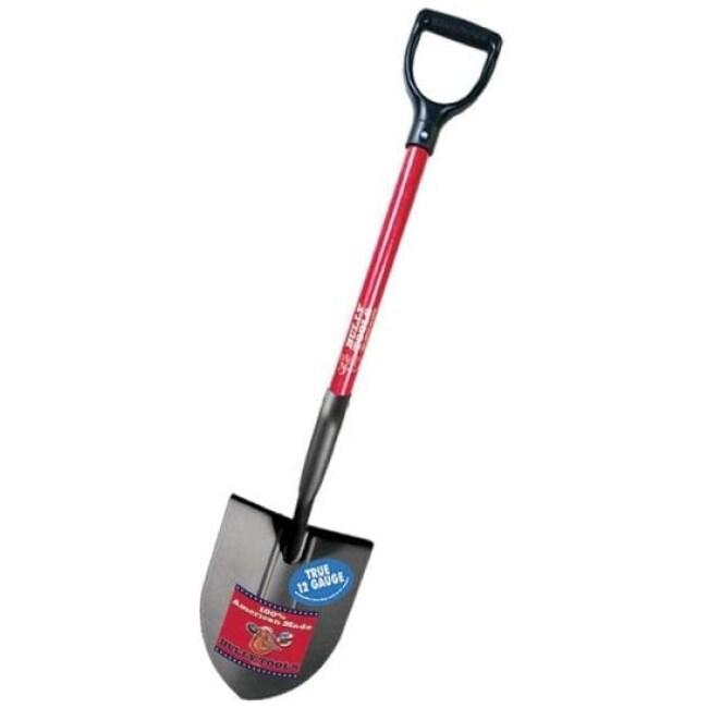 12-Gauge Round Point Shovel with Fiberglass D-Grip Handle