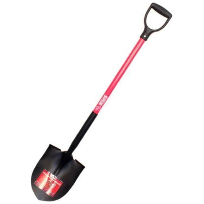 35.5 in. Fiberglass D-Grip Handle 14-Gauge Steel Round Point Shovel