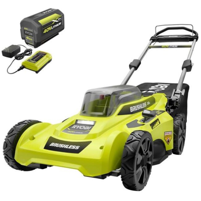 40V Brushless 20 in. Cordless Battery Walk Behind Push Lawn Mower with 6.0 Ah Battery and Charger