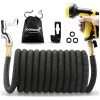 75ft Expandable Garden Hose 10 Function Nozzle Lightweight Flexible Water Hose 75 ft 3750D Triple Extensions Latex Core 3/4" Solid Brass Fittings...