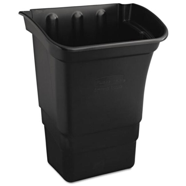 8 Gal. Black Rectangular Optional Utility Cart Trash Can