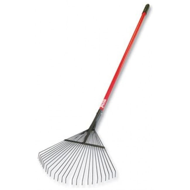 Bully Tools 92312 Leaf and Thatching Rake with Fiberglass Handle and 24 Spring Steel Tines