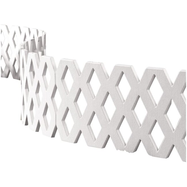 Collections Etc Lattice Fence Garden Border Set - 4 Pc, White