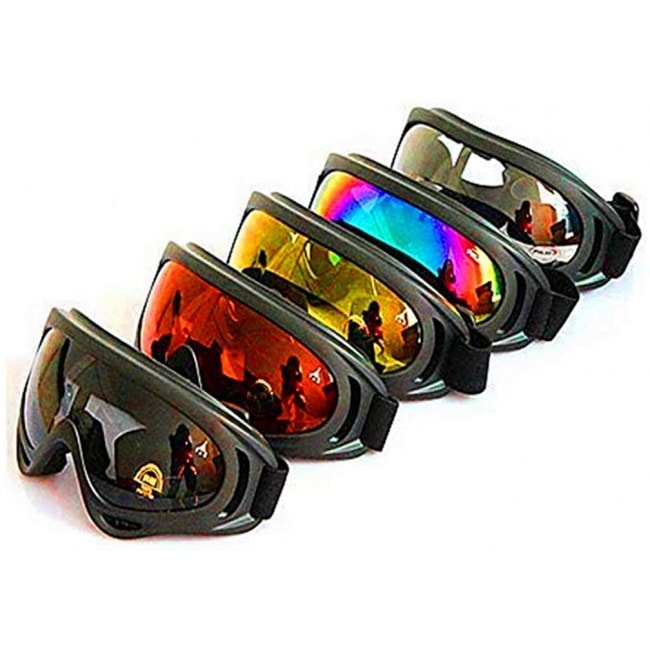 DPLUS Motorcycle Goggles - Glasses Set of 5 - Dirt Bike ATV Goggles Anti-UV 400 Adjustable Riding Offroad Protective Combat Tactical Military...