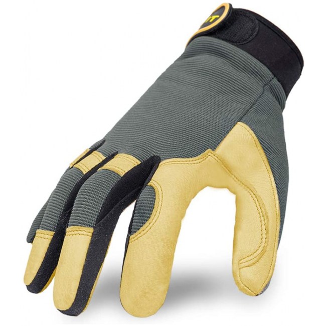 Intra-FIT General Work Gloves, Genuine Deerskin Construction Gloves,Soft, Improved Dexterity, Durable, Excellent for Labor protection, Mechanical