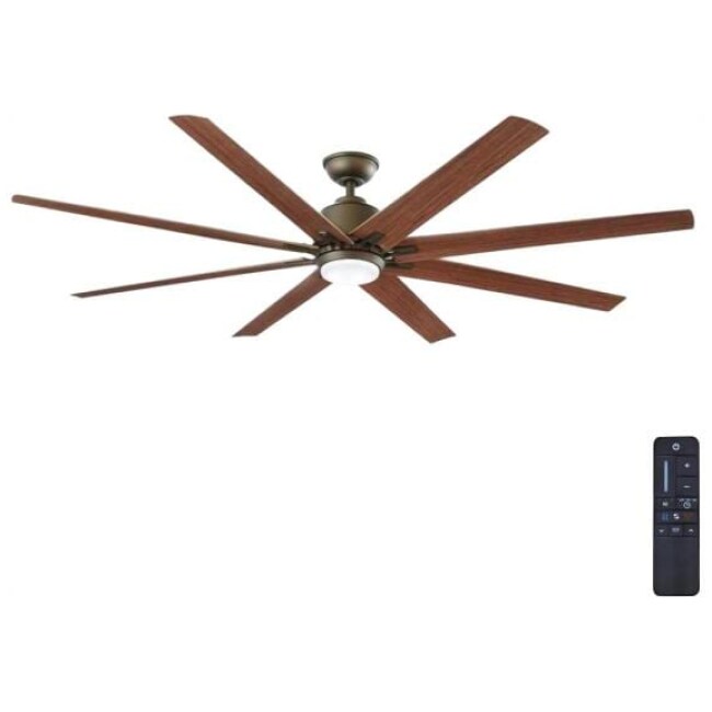 Kensgrove 72 in. LED Indoor/Outdoor Espresso Bronze Ceiling Fan with Remote Control