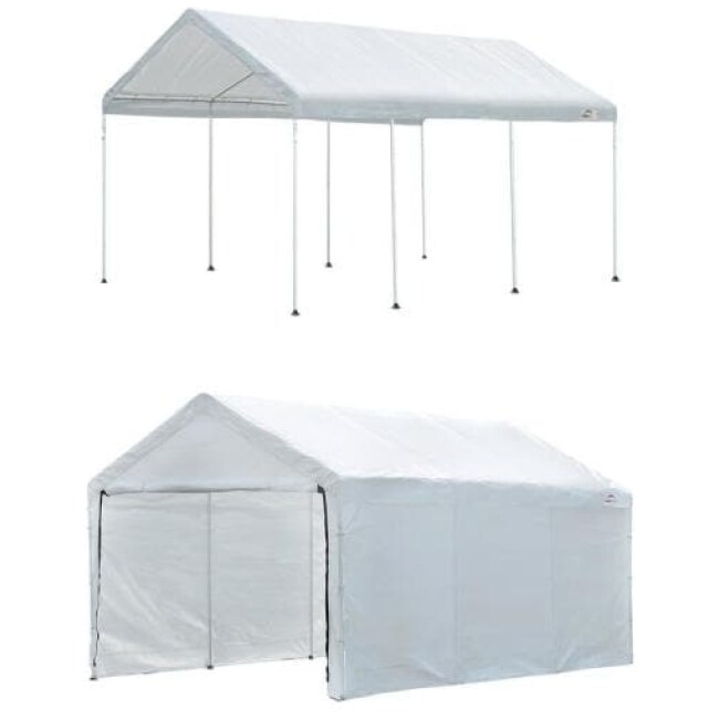 MaxAP 10 ft. x 20 ft. White Gazebo Canopy 2-in-1 Enclosure Kit