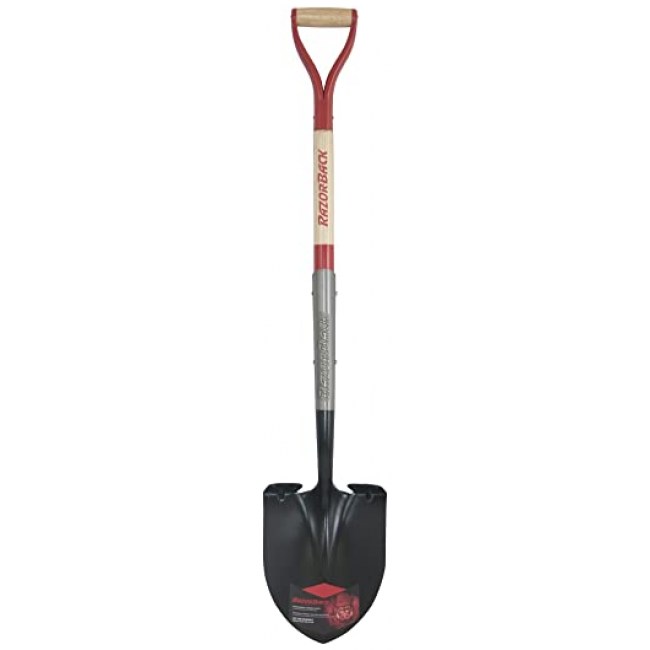 RazorBack 2594200 5.38" X 9" X 45.25" D-Handle Super Socket Round Point Shovel