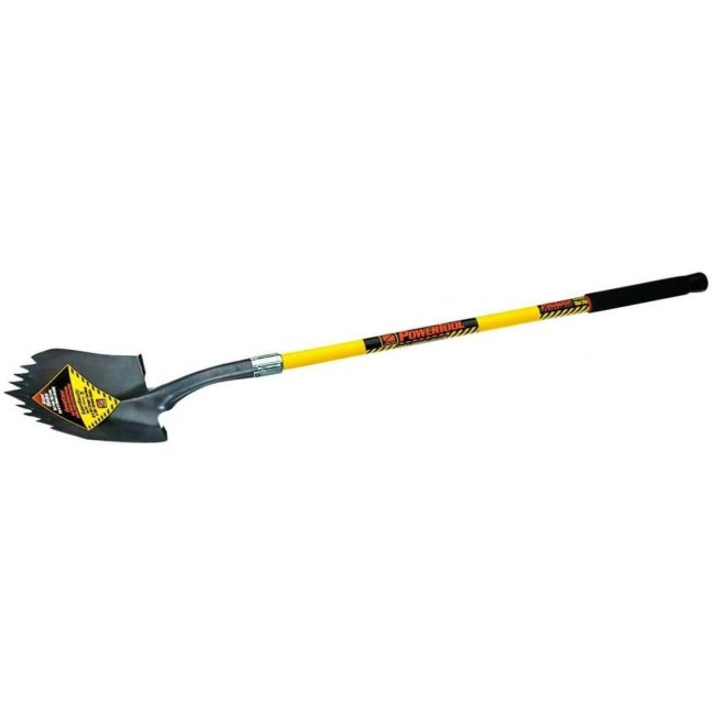 Seymour S710 48-Inch Long Fiberglass Handle Notched Super Shovel Round Point