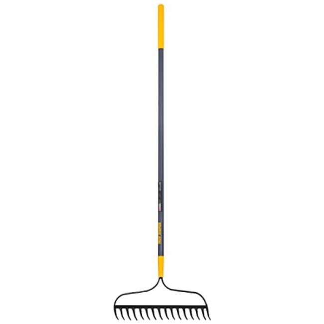 True Temper 2811500 Steel 16-Tine Bow Rake with 57 in. Fiberglass Handle with Cushion Grip, 16 Inch