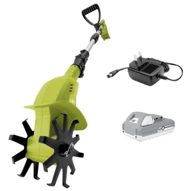 4.25 in. 24-Volt Cordless Electric Garden Tiller/Cultivator Kit with 2.0 Ah Battery + Charger