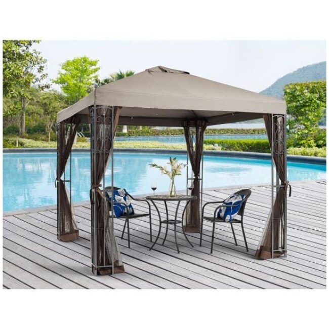 8 ft. x 8 ft. Rococo Gazebo with Mosquito Net