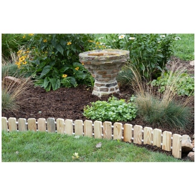 Garden Edging - Pressure-Treated Pine No Dig Roll Up Flower Bed Edges