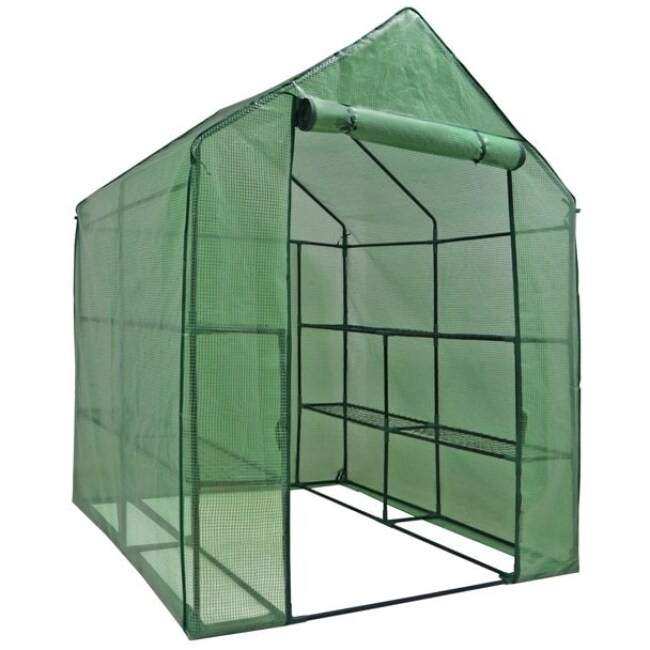 Zenny - 57" x 57" x 77" - 3-Tier 8 Shelves - Portable Mini Walk-In Greenhouse