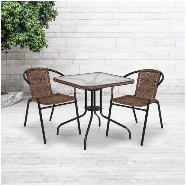 Berthenia Square 2 - Person 28'' Long Bistro Set