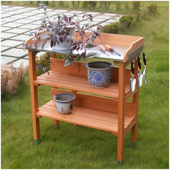 Egbert Garden Cedar Potting Bench