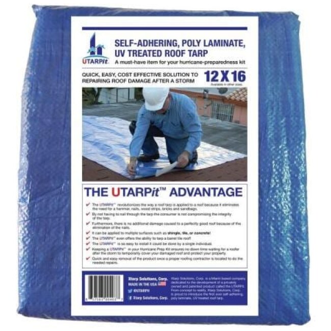 12 ft. x 16 ft. Blue Roofing Tarp