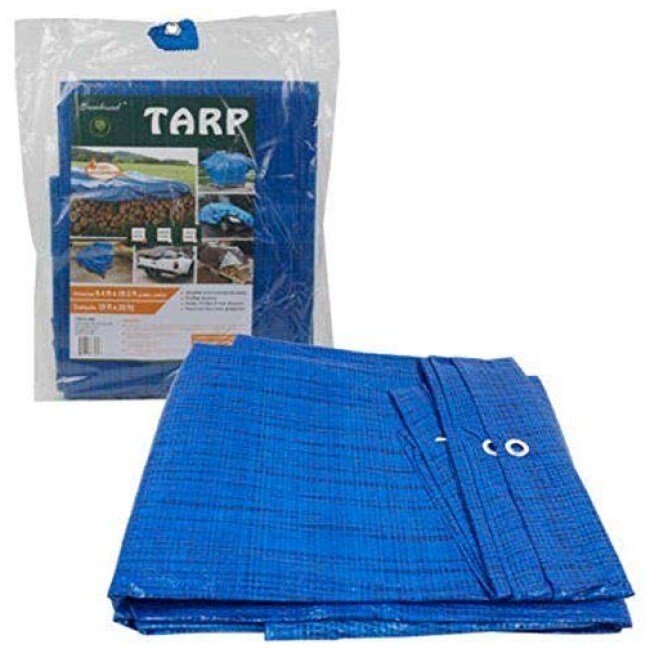 12 ft X 9 ft Waterproof Multi Purpose Water Proof Blue Tarp Poly Cover for Roof Car