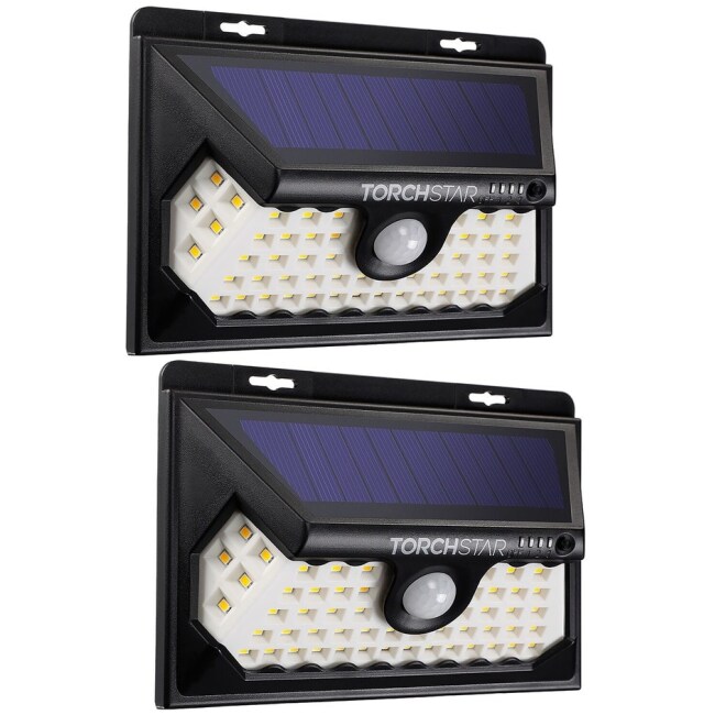 2 Pack 58 LED Solar Motion Security Light, 4 Modes, 3000K