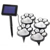 4pc Solar Powered LED Dog Paw Print Garden Walkway Lights - Solar Animal Pet Paws Lighting Outdoor Patio Decor