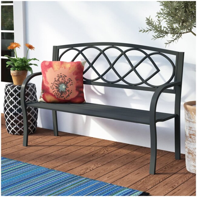 Celtic Knot Iron Garden Bench