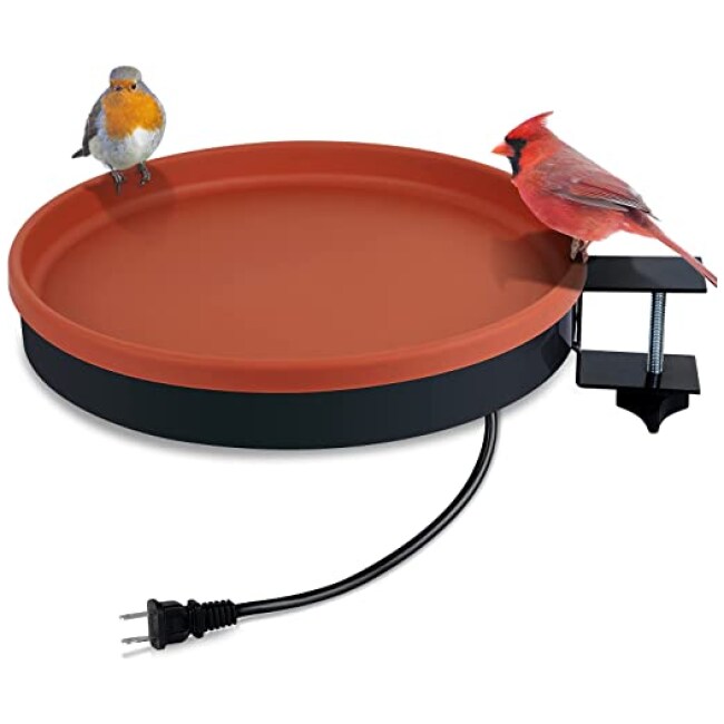 GESAIL 75W All Seasons Available Outdoor Garden 3 Easy Ways to Mount Decoration Stable & Durable Heated Bird Bath Bowl Bird Feeder, Bird Habitat...