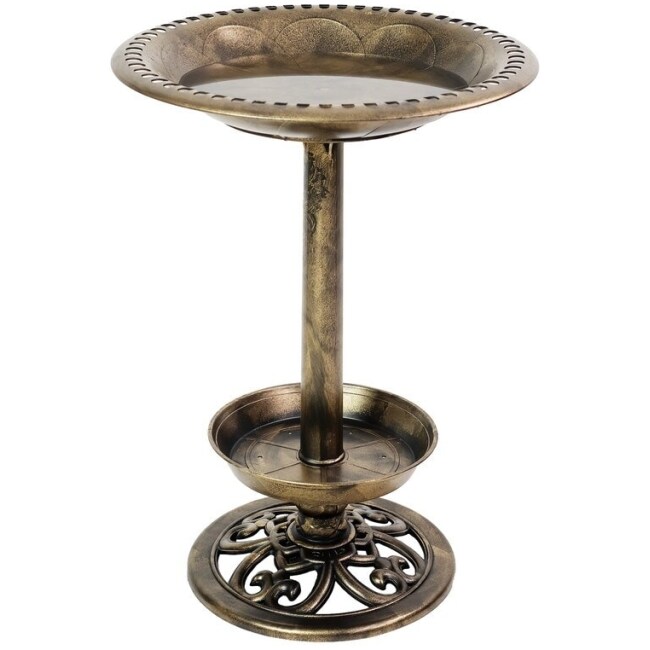 Patio Premier Brushed Bronze Birdbath with Planter