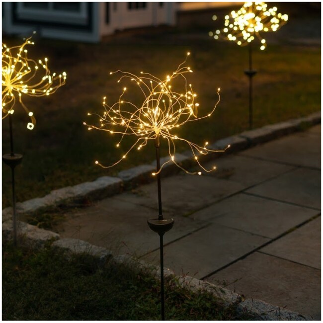 Solar LED Firework Garden Stake Light