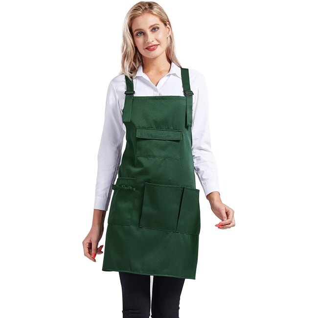 Nanxson Adjustable Women Bib Apron Multi Function Professional Salon Stylist Work Apron with Tool Pockets CF3010