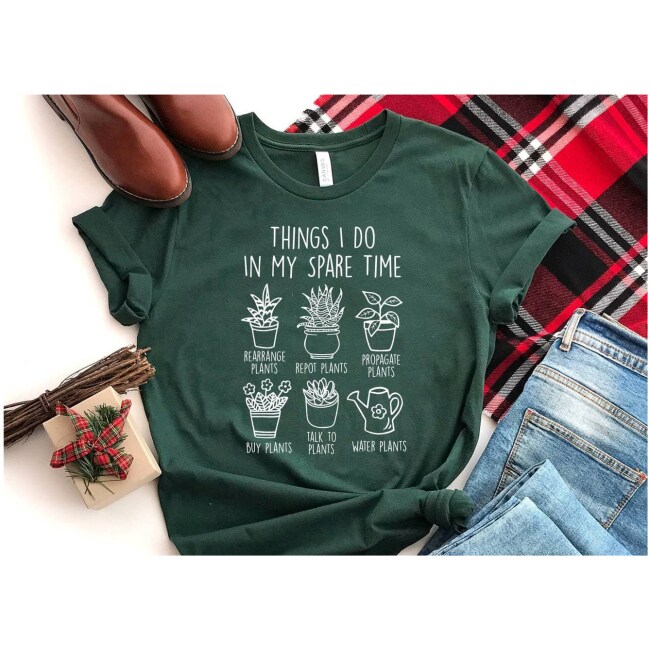 Thinks I Do In My Spare Time Shirt, Plant T Shirt, Plant Clothes, Plant Lady Shirt, Plant Lover Shirt, Gardening Shirt, Plant Mom Gift