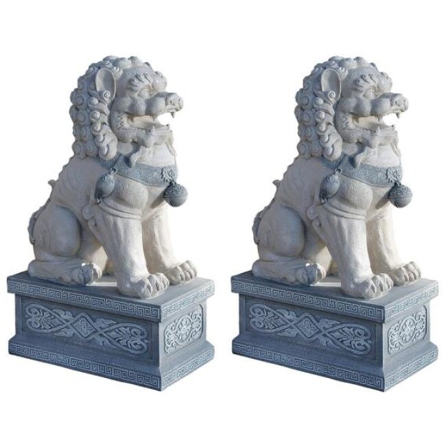 Giant Foo Dog of the Forbidden City Sculpture (2-Piece Set)