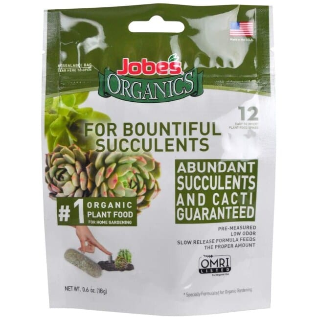 Jobe's 06703 Succulent Fertilizer Spikes, 12, Natural