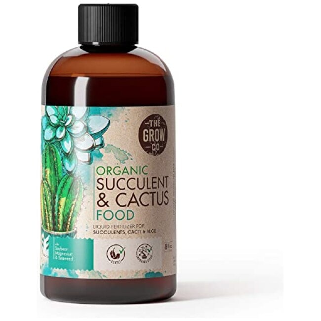 Organic Succulent & Cactus Plant Food - Gentle Liquid Fertilizer Nutrients for Aloe Vera and Other Common Indoor and Outdoor Succulents & Cacti (8 oz)