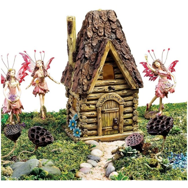 Woodland Fairy Garden House Statue