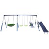 XDP RECREATION All Star Outdoor Playground Backyard Kids Toddler Play/Swing Set, Supports Up to 700 Pounds, 7 Children, Ages 3 to 8
