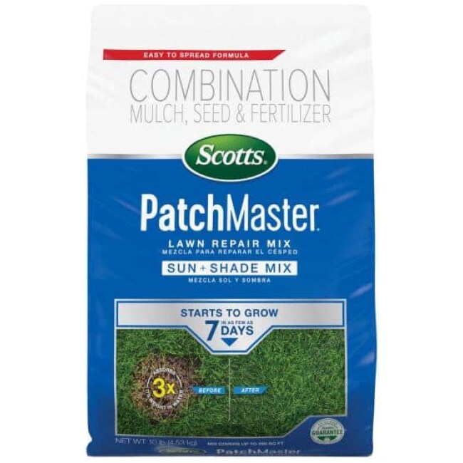 10 lbs. Patchmaster Sun and Shade Grass Seed, Mulch and Lawn Fertilizer