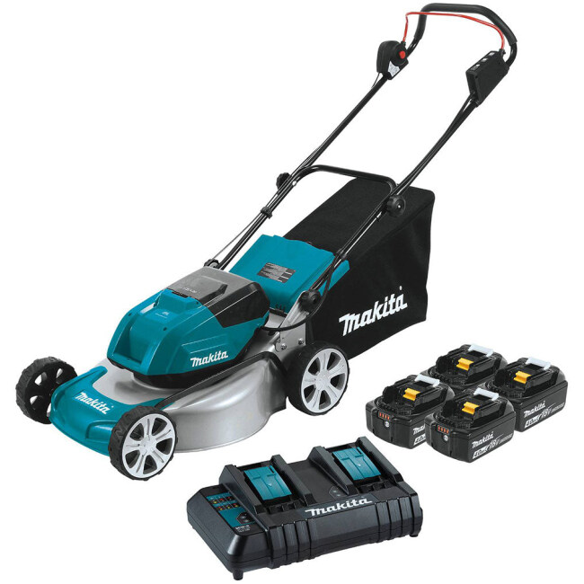 36V (18V X2) LXT Lithium-Ion Brushless Cordless 18" Lawn Mower Kit with 4 Batteries (4.0Ah)