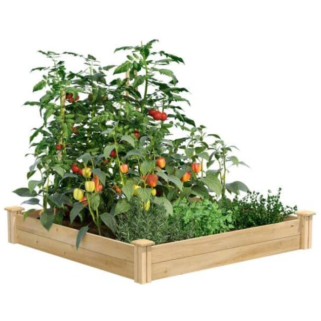 4 ft. x 4 ft. x 7 in. Original Cedar Raised Garden Bed