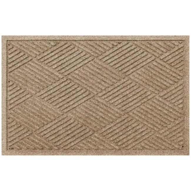 Aqua Shield Diamonds Camel 23 in. x 35 in. PET Polyester Door Mat