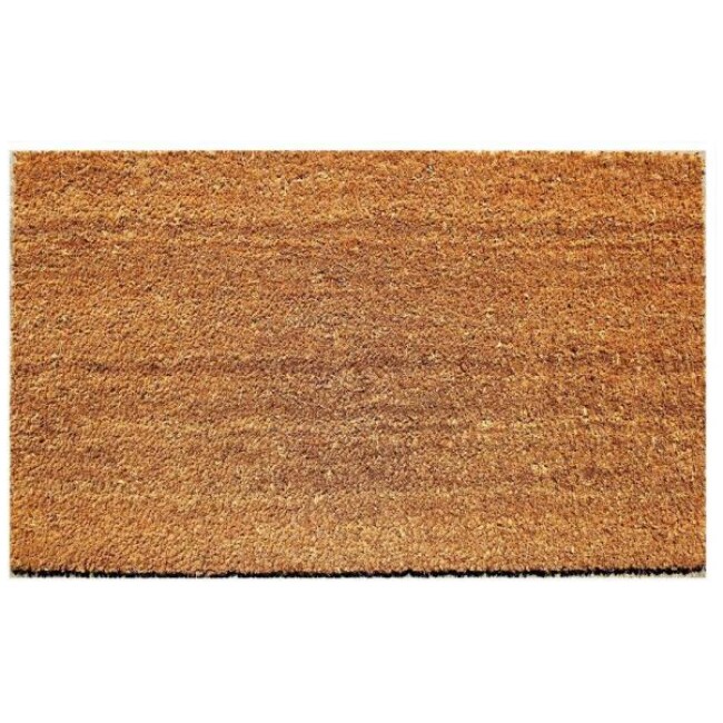 Beige 18 in. x 30 in. Coir and Vinyl Door Mat