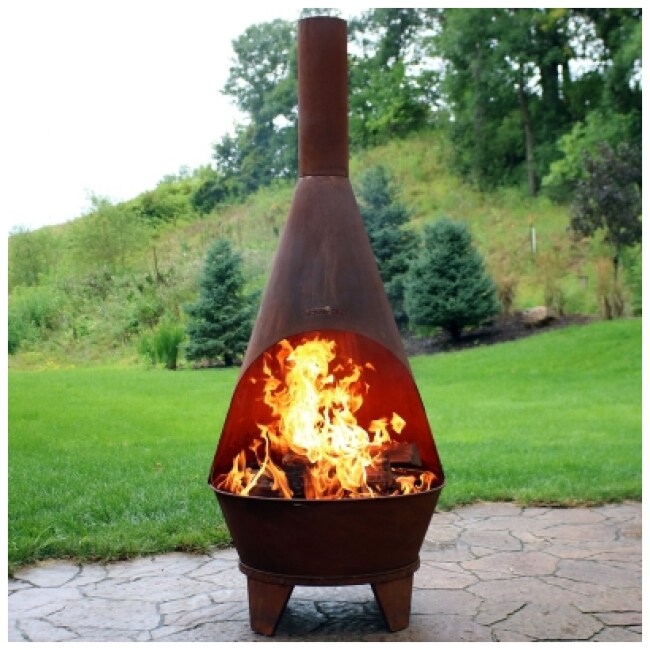 Sunnydaze 6' Outdoor Rustic Chiminea Wood-Burning Fire Pit