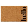 Vertical Hello Natural/Black 24 in. x 36 in. Door Mat