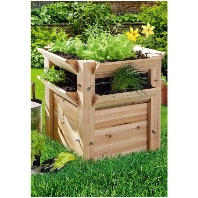 25"L Raised Bed Wooden Planter - Image 2