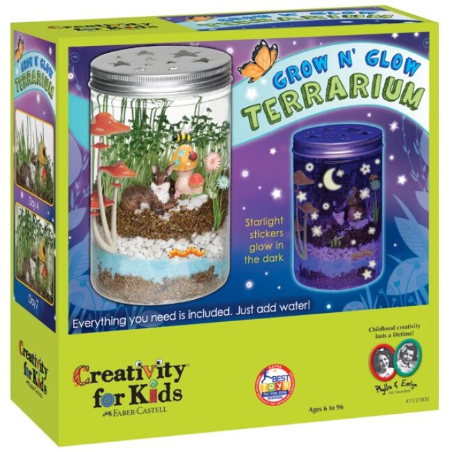 Creativity for Kids Grow N’ Glow Terrarium –Child Craft Activity for Boys and Girls