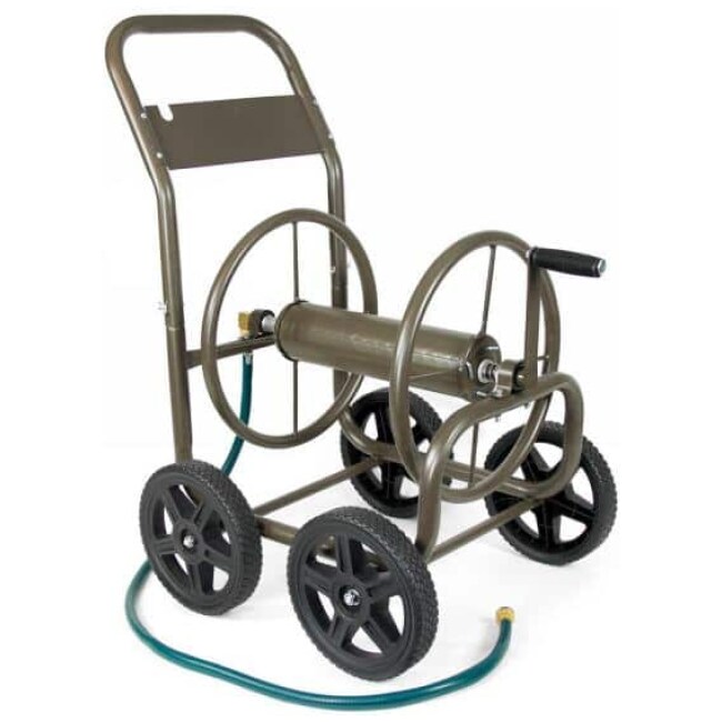 250 ft. 4-Wheel Garden Water Hose Cart