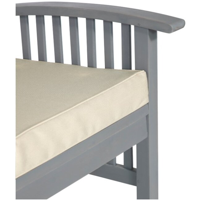 Gray Patio Love Seat with Cushion - Midland - Image 2