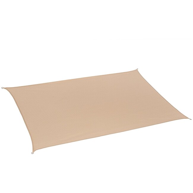 Boen Rectangle Sun Shade Sail Canopy Awning UV Block for Outdoor Patio Garden and Backyard - Beige - 8'x12'