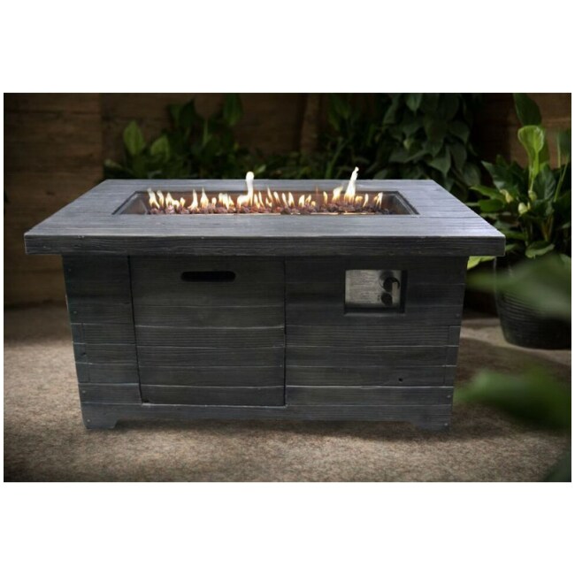 Colombo Weathered Brown Rectangle Fire Pit - Nusa