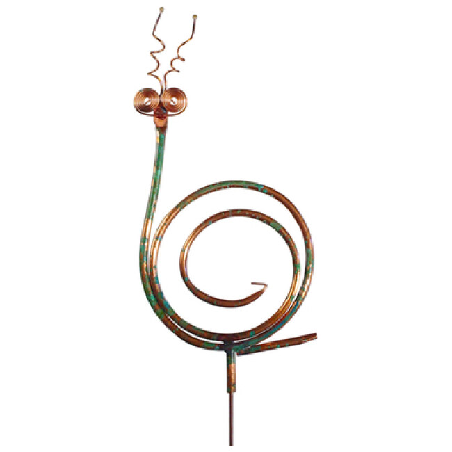 Copper Snail Garden Stake