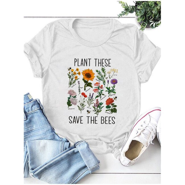 Plant These Save The Bees Shirt, Gardening T Shirt, Beekeeper Gift, Gardener Gift, Botanical Tee, Save The Planet